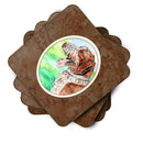 Italiano Spinone Foam Coasters Set of 4 Cup Coasters for Indoor Outdoor, Tabletop Protection, Anti Slip, Mouse pad Material