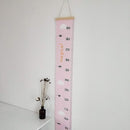 Kids Growth Chart, Wood Frame Fabric Canvas Height Measurement Ruler from Baby to Adult for Child's Room Decoration 7.9 x 79in (7.9 x 79in, Pink - Cloud) by TinyTreasures Baby Boutique