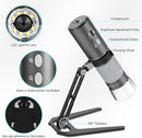 4K 3840x2160p WiFi Digital Microscope for iPhone Android Phone and Windows Mac PC, Wireless Handheld Microscope Camera, Portable Microscope with Metal Stand for Adults and Kids by TinyTreasures Baby Boutique