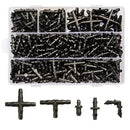 320 Pcs Drip Irrigation Fittings Kits for 1/4" Tubing, Drip Irrigation Barbed Connectors, Drip Line Connectors for Drip Systems(4-Way Coupling, Tee, Elbow, End Plug, Coupling) by GreenHaven Gardens