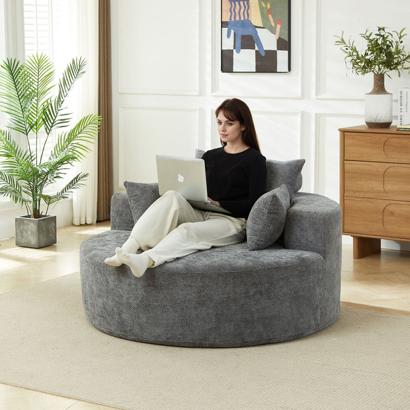 Single Sofa, Sleeper Chair For Living Room - Gray, photo 3 of 12