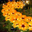 Solar Sunflower Lights 2 Pack with 12 Sunflower Solar Lights Outdoor Garden Decor Birthday Gift for Mom Women Grandma,Waterproof Solar Flower Garden Stake Lights for Yard Landscape Patio Lawn Pathway by CozyNest Decor