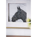 Wall Art Horse Animal Printing, Wall Decor Accent (Set of 2) - Golden / White by HouseOfZazla