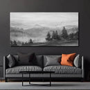 SOUGUAN Grey Pictures Wall Decor Forest Artwork Mountain Canvas Painting Landscape Wall Art Prints for Living Room Bedroom Home Hanging Decor 24x48 Inch by CozyNest Decor