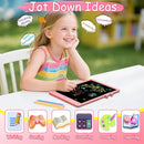 Decute Kids Toys LCD Writing Tablet with Stylus, 10 Inch Erasable Toddlers Doodle Board, Reusable Drawing Pad for Kids, Educational Christmas Birthday Gift for 3 4 5 6 7 8 Girls Boys Toddler Pink by TinyTreasures Baby Boutique