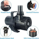 Outdoor Large 9300gph-620W 32.8FT Pond Water-fall & Kio Fish Fountain-s &Garden Pump Submersible IPX8: Long 32.8FT Cord Smart-er & Quieter Duck & Yard &Patio Ponds Pumps, 1 Barrier Pump Bag by GreenHaven Gardens