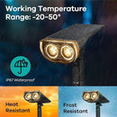 Consciot Solar Spotlights Outdoor, IP67 Waterproof 2-in-1 Solar Spot Lights, Durable Christmas Decorations Lights for Garden Yard Pathway Driveway Porch Walkway, Auto On/Off, 6 Pack(Warm White) by GreenHaven Gardens