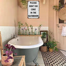 Please Don'T Do Coke In The Bathroom Sign Funny Room Decor For Men Cool Tapestry For College Dorm Metal Tin Signs Man Cave Decor Toilet Sign White 12 X 8 Inch by GreenHaven Gardens