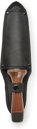 Hori Hori Garden Knife, Traditional Japanese Weeding Tool with ergonomic wooden handle. Large 7'inch blade with case. (Standard blade) by GreenHaven Gardens