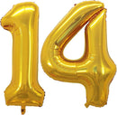 GOER Number 14 Balloons for 14th Birthday Sweet 14 Party Decorations,42 Inch Jumbo Foil Helium 41 Balloons for 41st Birthday Party Decoration (Gold) by TinyTreasures Baby Boutique