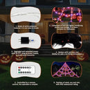 Halloween Spider Web Lights 550 LED Lighted Spider Web 16.4Ft Giant Halloween Decorations Light up with 8 Lighting Modes Waterproof & Timer for Indoor Outdoor House Haunted Yard Decor, Orange & Purple by CozyNest Decor