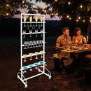 40 Slots Champagne Holder Stand for Party, Wine Glass Display Wall Holder, Stable Wine Glass Stemware Rack for Bar, Wedding, Party (White) by CozyNest Decor