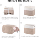 OIAHOMY Storage baskets for Shelf, Toy Storage Basket, Collapsible Storage Bins, Blanket Basket Living Room, Closet Storage for Bedroom, 16.5 x 13 x 12 Inches-Pack of 2-Brown by TinyTreasures Baby Boutique