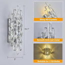 Modern Chrome Crystal Wall Sconce Light Fixtures, Wall Mount Lamps for Bedroom Living Room Bathroom Vanity Mirror by CozyNest Decor