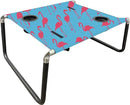 Neso Portable Beach Table with Cup Holders, Cell Phone Pockets, Lightweight for Picnics and Parks (Flamingos) by GreenHaven Gardens