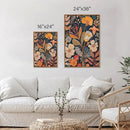 SIGNINART Boho Botanical Framed Canvas Wall Art Set of 3, Mid Century Modern Wall Decor, Burnt Orange Floral Artwork, Neutral Flower Plant Art Prints for Bedroom Living Room Office 24"x36"x3 by CozyNest Decor