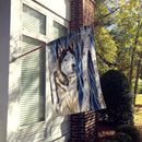 Siberian Husky House Flag 28x40 Porch Sleeve Pole Decorative Outside Yard Banner Artwork Wall Hanging, Polyester