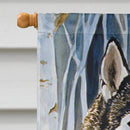 Siberian Husky House Flag 28x40 Porch Sleeve Pole Decorative Outside Yard Banner Artwork Wall Hanging, Polyester