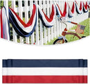 2x20Ft Large Patriotic US Flag Bunting Decorations 4th of July Red, White & Blue Stripe Banner Veterans Day Memorial Days Celebration Decorations Home Garden Outdoor-1Pack by GreenHaven Gardens