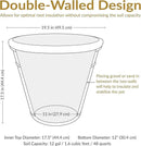 Sunnydaze 19.5-Inch Arabella Large Plant Pot - Polyresin Round Outdoor Planter with Drillable Drainage Holes - 4 Pack - Sable by CozyNest Decor