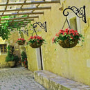 Hanging Planter Brackets 12-Inch 2 Pcs,Outdoor Hanging Brackets Wall Hook Heavy Duty Planter Brackets,Black Iron Planters Hook Indoor/Outdoor Planter Hanger Hooks by GreenHaven Gardens