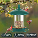 Pack of 2 Bird Feeder for Outdoor Hanging. Green by CozyNest Decor
