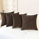 CaliTime Throw Pillow Covers Decorative 18 X 18 Inches Pack of 4 Cozy Chenille Cushion Cases for Couch Sofa Bed Living Room Home Coffee by CozyNest Decor