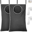 Lifewit 2 Pack Over Door Laundry Hamper, Large Collapsible Hanging Laundry Hamper, Hanging Laundry Basket Bag for Bathroom Bedroom Dirty Clothes Storage Organizer, Dark Gray by CozyNest Decor