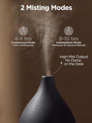 InnoGear Oil Diffuser, 150ML Ceramic Diffuser for Essential Oils Handcrafted Aromatherapy Diffuser Ultrasonic Cool Mist Humidifier with 2 Mist Modes Waterless Auto Off for Room Office, Black by TinyTreasures Baby Boutique