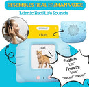 ZEENKIND French & English Talking Flash Cards with 510 Sight Words for Toddlers 3-6 Years Old, Learn French for Kids, Audible Pocket Speech Early Learning Bilingual Flashcard Toys, 255 Cards by TinyTreasures Baby Boutique