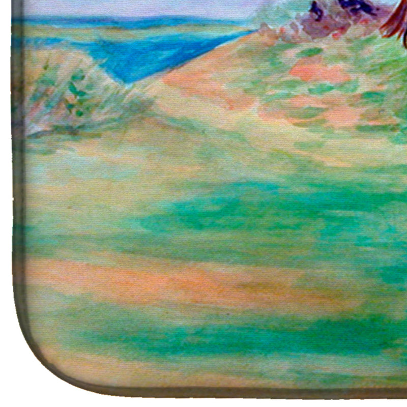 Afghan Hound Dish Drying Mat – Absorbent, Artistic Kitchen Essentials 7138DDM