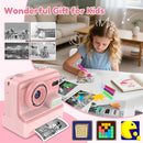 Kids Camera Instant Print, Dual-Lens Selfie Camera for Kids with 1080P Videos, 2.4 Inch Screen, 32GB SD Cards & 3 Rolls Print Paper, Christmas Birthday Gifts for Girls Age 3-12 by TinyTreasures Baby Boutique