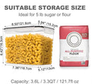 Medium Food Storage Containers with Lids Airtight 3.6L /121.7Oz, for Flour, Sugar, Baking Supply, 3PCS BPA Free Plastic Canisters for Kitchen Pantry Organization by CozyNest Decor