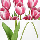Artificial Tulips Flowers – 20" Long Stem Faux Tulips, 10PCS Real Touch Fake Red Tulip for Vase, Farmhouse, Kitchen, Spring & Wedding Home Decor by CozyNest Decor