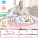 Baby Lounger - Baby Lounger for Newborn 0-24 Months, Breathable and Soft Cotton Cover Baby Nest, Portable Cozy Tummy Time Lounger for Home and Travel, Ideal Baby Essentials & Shower Gifts by TinyTreasures Baby Boutique