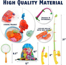 CozyBomB™ Magnetic Fishing Toys Game Set for Kids | Water Table Bathtub Kiddie Pool Party & Pole Rod Net, Plastic Floating Fish Toddler Color Ocean Sea Animals Birthday Age 3 4 5 6 Year by TinyTreasures Baby Boutique
