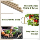 Plant Stakes,12 Inches Natural Garden Bamboo Sticks,BOVITRO 20Pcs Plant Support Stakes for Tomatoes,Beans,Vegetable and Potted Plants by GreenHaven Gardens