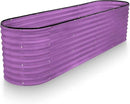Galvanized Raised Garden Beds Outdoor // 8×2×2 ft Planter Raised Beds for Gardening, Vegetables, Flowers // Large Metal Garden Box (Purple) // Patented Tool-Free Design by GreenHaven Gardens