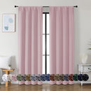 Simplebrand Ava Blush Blackout Curtains for Bedroom 84 Inch Length 2 Panels Set, Solid Thermal Insulated Privacy Nursery Window Treatment Curtains Blackout Drapes, W40 x L84 Inch, Blush by TinyTreasures Baby Boutique