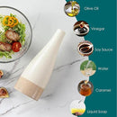 vancasso 16 Oz Ceramic Olive Oil Dispenser Bottle, Bottle Dispenser with Spout and Funnel for Kitchen,Suitable for Oil, Vinegar, Coffee Syrups & Other Liquids，Cream by CozyNest Decor