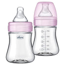 Chicco Duo 5oz. Hybrid Baby Bottle with Invinci-Glass Inside and Plastic Outside | Dishwasher, Bottle Warmer, and Electric Sterilizer Safe | Intui-Latch Nipple | Clear/Grey, 2pk by TinyTreasures Baby Boutique