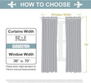 ChrisDowa Grommet Room Darkening Curtains for Bedroom and Living Room - 2 Panels Set Thermal Insulated Blackout Curtains (Dark Grey, 52W x 72L) by CozyNest Decor