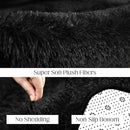 Black Area Rug, 5x7, Soft Plush for Living Room, Bedroom & Nursery, Non-Slip Indoor Carpet for Study, Kids Room Decor by TinyTreasures Baby Boutique