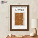 VCK 13x19 Frame Set of 3 - Brown, Wood Picture Frame with Exclusive Wood Grain, Wall Gallery Frame by CozyNest Decor