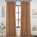 ANRODUO Back Tab Blackout Curtains for Bedroom Living Room, Rod Pocket Pinch Pleated Thermal Insulated Room Darkening Curtains 96 Inches Long 2 Panels, Brown, 42 x 96 Inch by TinyTreasures Baby Boutique