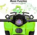 Kids ATV 4 Wheeler, 6V Ride-On Toy for Toddlers Boys & Girls with Music, Forward & Reverse - Green by TinyTreasures Baby Boutique