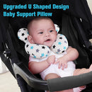 KAKIBLIN Baby Neck Pillow, Upgraded Baby Support Pillow, Head Pillows for Carseat, Newborn Neck Support for Car Seat,Pushchair,Travel (White Star) by TinyTreasures Baby Boutique
