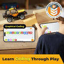 Robot R Smart Robot Building Kit with Storage Box, 4-in-1 Programmable App Remote Control Off Roader Car Toy, Authentic and Functional Design, Coding Gifts for 6 7 8 9 10 11 12 Years Old Kids by TinyTreasures Baby Boutique