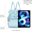 KL928 Girls Bowknot Polka Dot Cute Mini Backpack Small Daypacks Convertible Shoulder Bag Purse for Women by TinyTreasures Baby Boutique