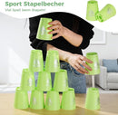 yeesport 48 Pcs Sport Stacking Cups, Sport Training Game for Challenge Competition, Plastic Stacking Cups, Classic Family Game for Kids and Adults, Red+Blue+Green+Black by TinyTreasures Baby Boutique